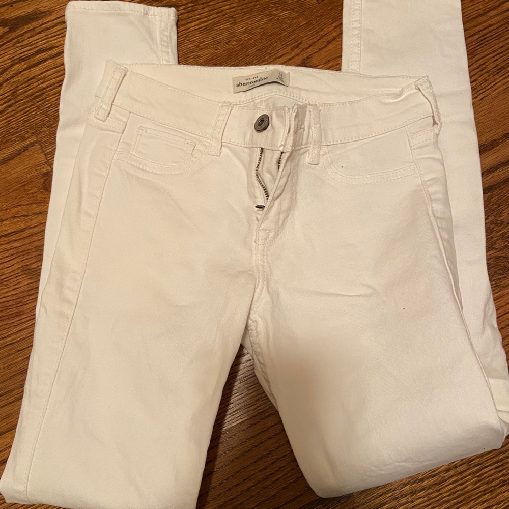 Abercrombie white skinny jeans kids size 14